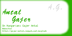 antal gajer business card